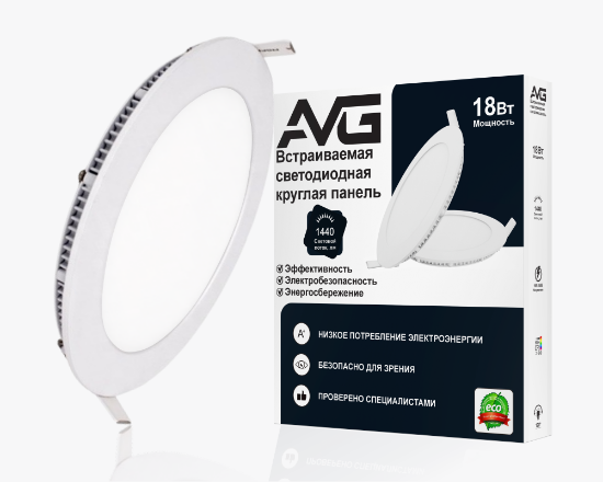 Led պանել կլոր ներքին 18W-6K (W) - ի նկար