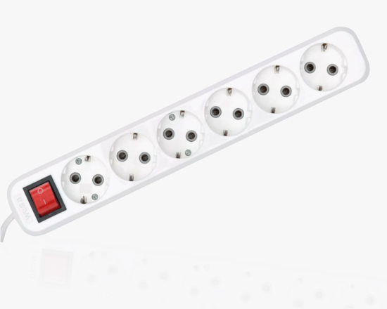 MGP-347 Երկարացման լարի բլոկ լարով 7մ, 6 տեղ. հողանցումով ON/OFF - ի նկար