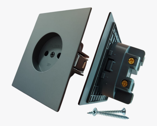 CC-PJ-07 Մոխրագույն 2P վարդակ (10) - ի նկար