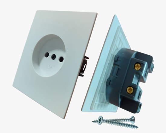 CC-PJ-07 Սպիտակ 2P վարդակ (10) - ի նկար