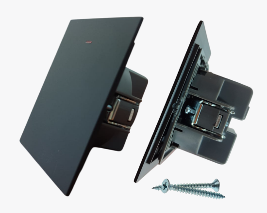 CC-PJ-03 Սև անջատիչ 1 ստեղնով, ինդիկատորով (10) - ի նկար