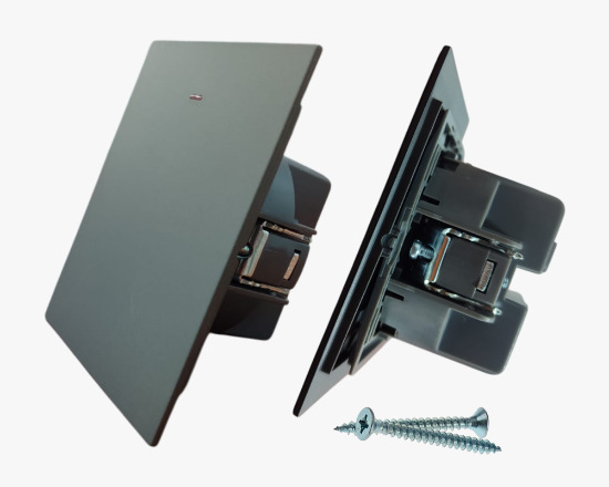 CC-PJ-03 Մոխրագույն անջատիչ 1 ստեղնով, ինդիկատորով (10) - ի նկար