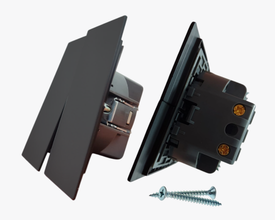 CC-PJ-02 Սև անջատիչ 2 ստեղնով (10) - ի նկար