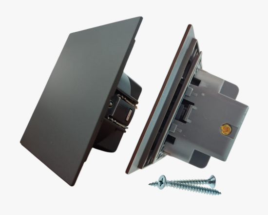 CC-PJ-01 Մոխրագույն անջատիչ 1 ստեղնով (10) - ի նկար