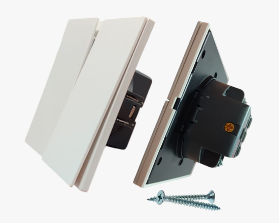 CC-EN-02 Սպիտակ անջատիչ 2 տեղ (10) - ի նկար