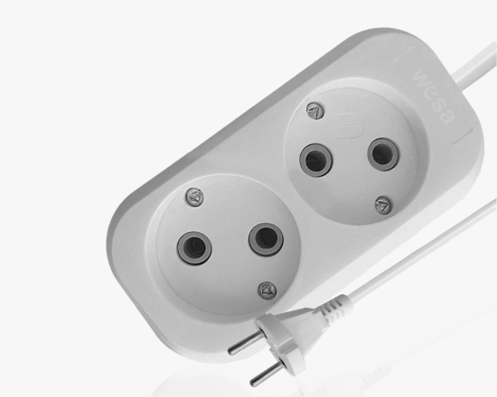 MGP-108 երկարացման լարի բլոկ լարով 10մ․ 2 տեղ․ առանց հողանցման - ի նկար