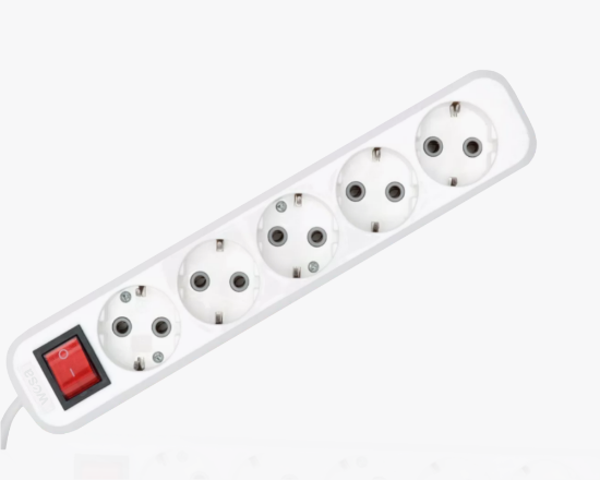 MGP-338 Երկարացման լարի բլոկ լարով 10մ. 5տեղ. հողանցումով ON/OFF - ի նկար