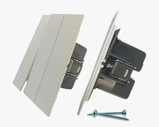 CC-PJ-17 Սպիտակ անջատիչ 3 ստեղնով (10) - ի նկար