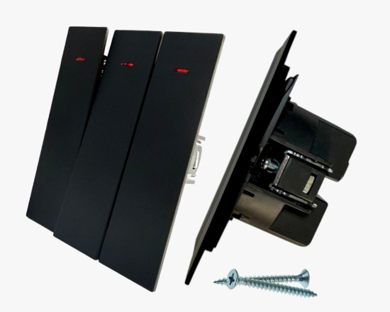 CC-PJ-90 Սև անջատիչ 3 տեղ ինդիկատորով (10) - ի նկար